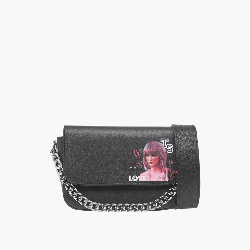 ساشا Black Shoulder Bag with Chain Strap for Women